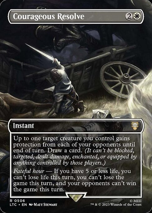 Courageous Resolve (Borderless) (Foil) - Commander: The Lord of the Rings: Tales of Middle-earth