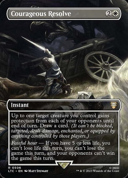 Courageous Resolve (Borderless) (Foil) - Commander: The Lord of the Rings: Tales of Middle-earth