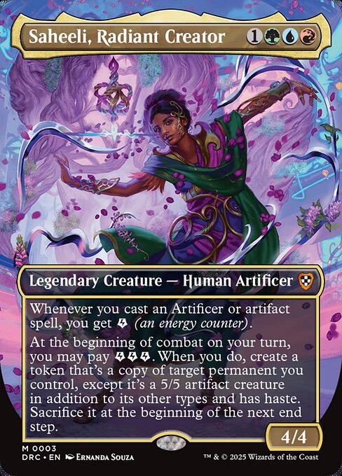 Saheeli, Radiant Creator (Borderless) - Commander: Aetherdrift
