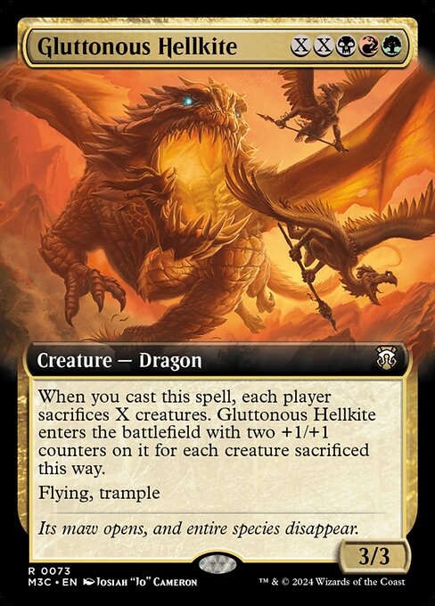 Gluttonous Hellkite (Extended Art) - Commander: Modern Horizons 3