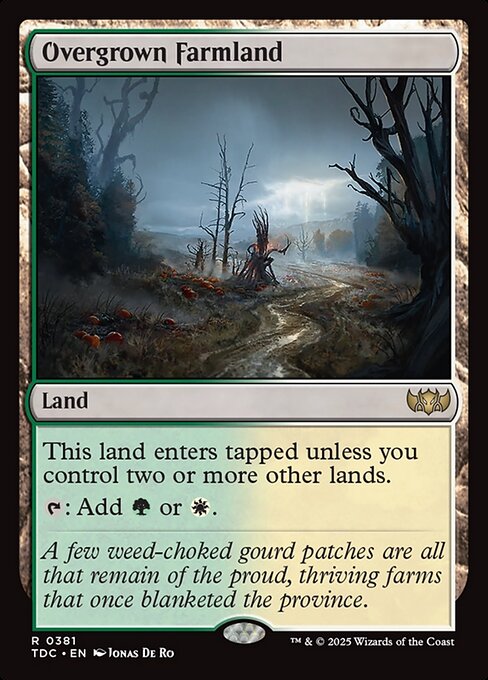Overgrown Farmland (Borderless) (Foil) - Innistrad: Midnight Hunt
