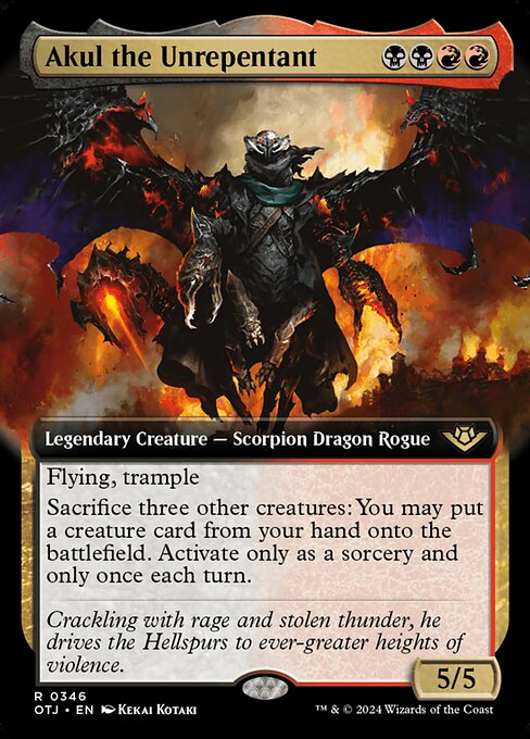 Akul the Unrepentant (Extended Art) - Outlaws of Thunder Junction