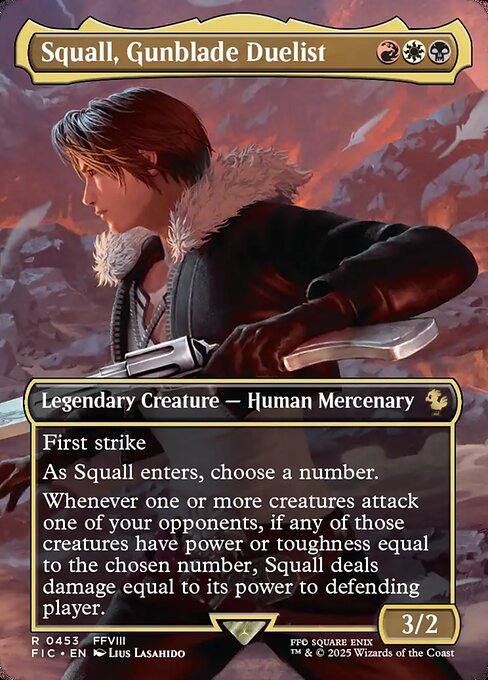 Squall, Gunblade Duelist (Borderless) (Foil) - Commander: FINAL FANTASY
