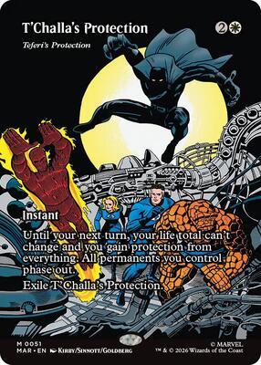 T'Challa's Protection - Teferi's Protection (Borderless) - Marvel Universe Eternal-Legal