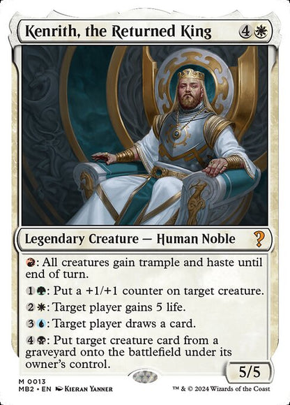 Kenrith, the Returned King (White Border) - Mystery Booster 2