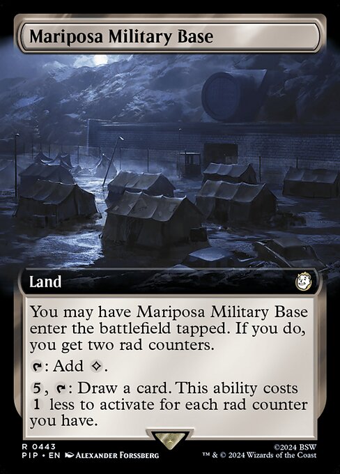 Mariposa Military Base (Extended Art) (Foil) - Universes Beyond: Fallout
