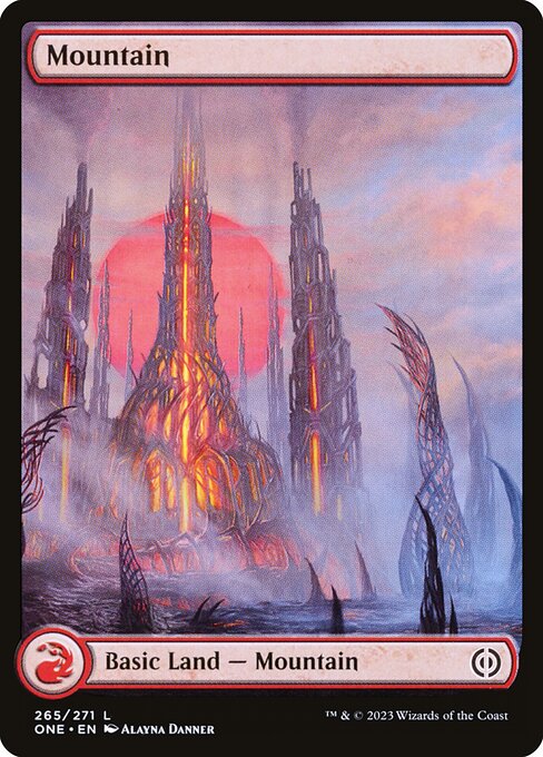 Mountain (265) - Full Art - Phyrexia: All Will Be One