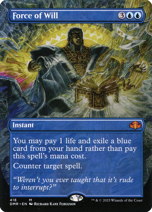 Force of Will (Borderless) - Dominaria Remastered