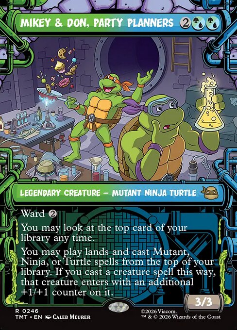 Mikey & Don, Party Planners (Showcase) (Foil) - Teenage Mutant Ninja Turtles