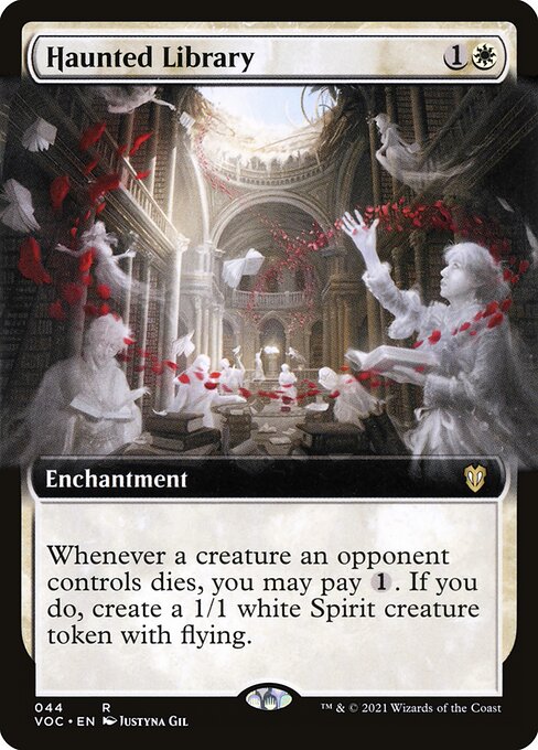 Haunted Library (Extended Art) - Commander: Innistrad: Crimson Vow