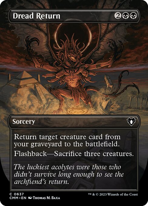 Dread Return (Borderless) - Commander Masters