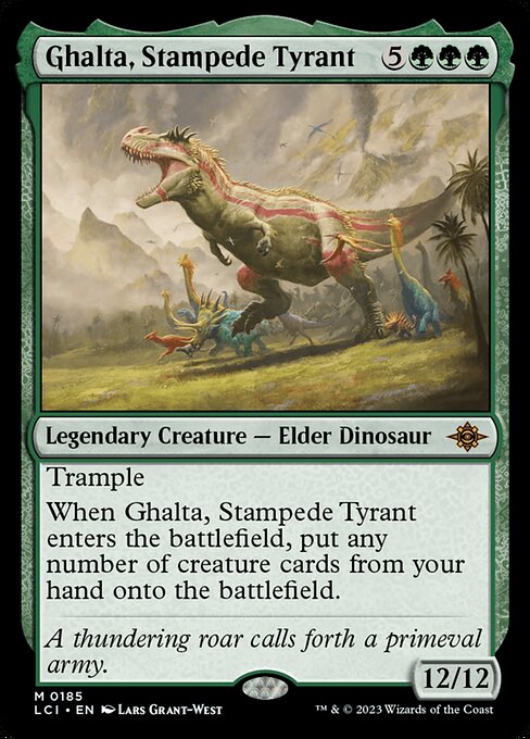 Ghalta, Stampede Tyrant (Borderless) (Foil) - The Lost Caverns of Ixalan