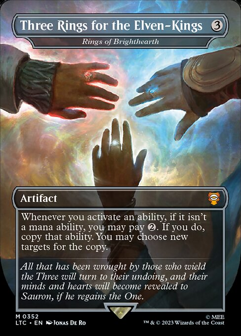 Three Rings for the Elven-Kings - Rings of Brighthearth (Foil) - Commander: The Lord of the Rings: Tales of Middle-earth