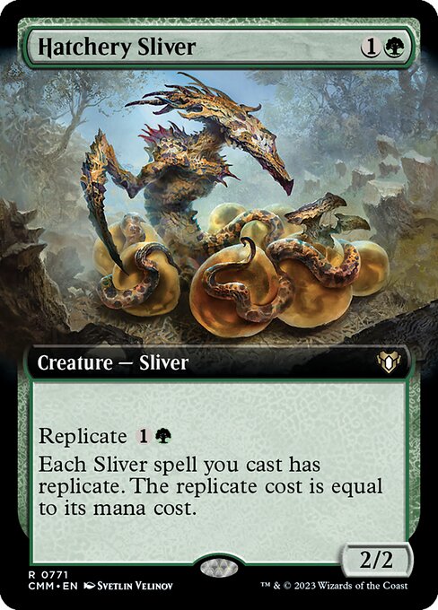 Hatchery Sliver (Extended Art) - Commander Masters