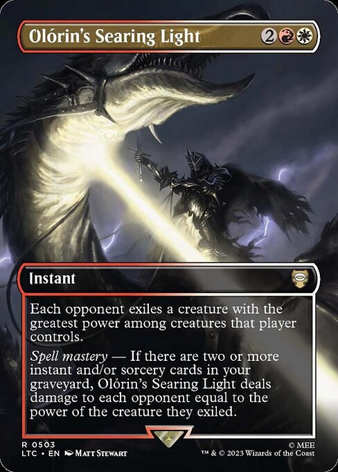 Olorin's Searing Light (Borderless) - Commander: The Lord of the Rings: Tales of Middle-earth