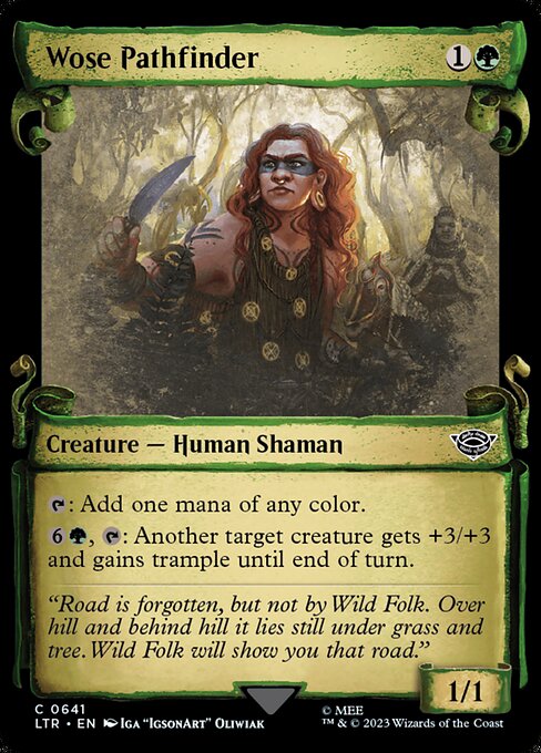 Wose Pathfinder (Showcase Scrolls) (Foil) - Universes Beyond: The Lord of the Rings: Tales of Middle-earth