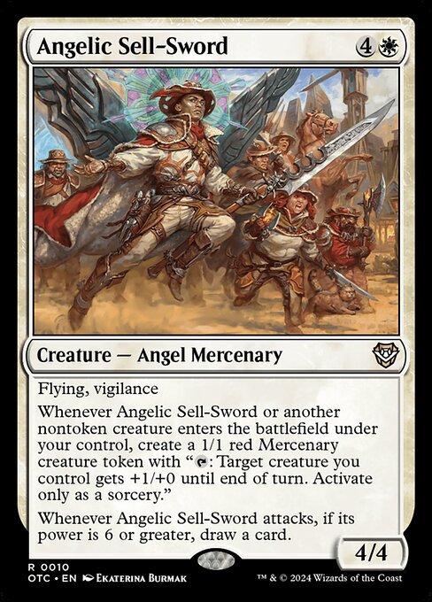 Angelic Sell-Sword (Extended Art) - Commander: Outlaws of Thunder Junction