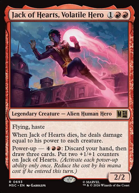 Jack of Hearts, Volatile Hero - Commander: Marvel Super Heroes