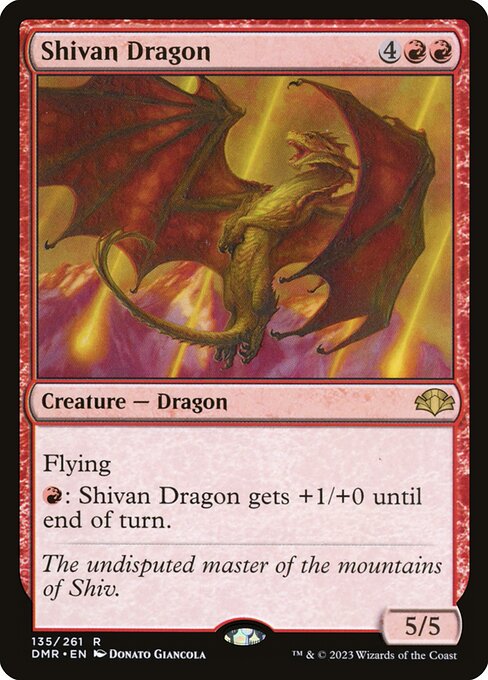 Shivan Dragon (Foil) - Dominaria Remastered