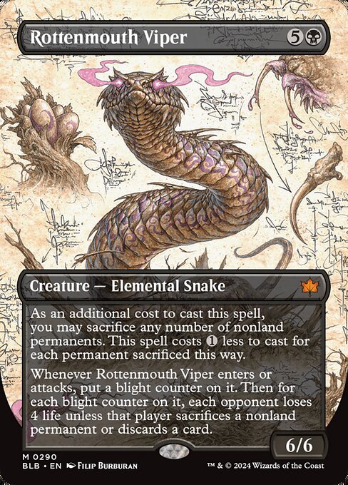 Rottenmouth Viper (Borderless) - Bloomburrow