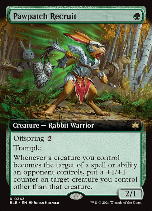 Pawpatch Recruit (Extended Art) (Foil) - Bloomburrow