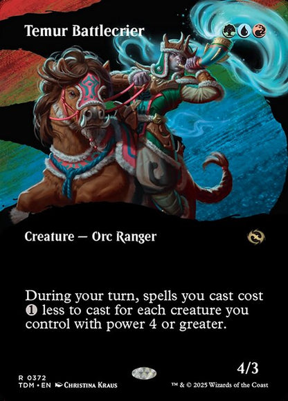 Temur Battlecrier (Borderless) - Tarkir: Dragonstorm