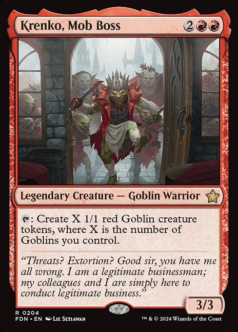 Krenko, Mob Boss (Foil) - Foundations