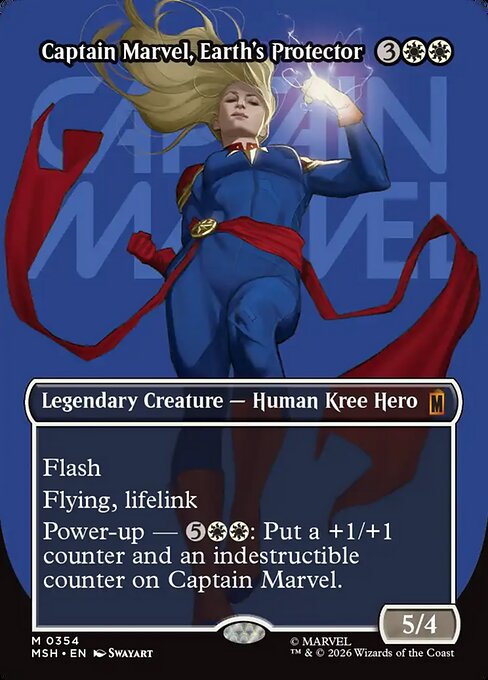 Captain Marvel, Earth's Protector (Borderless) (0354) - Marvel Super Heroes