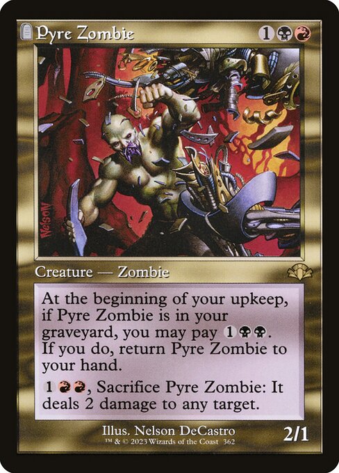 Pyre Zombie (Retro Frame) - Dominaria Remastered