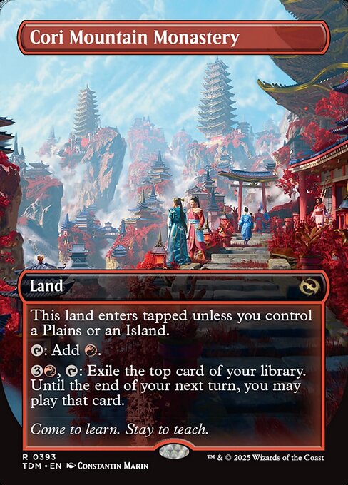 Cori Mountain Monastery (Borderless) - Tarkir: Dragonstorm