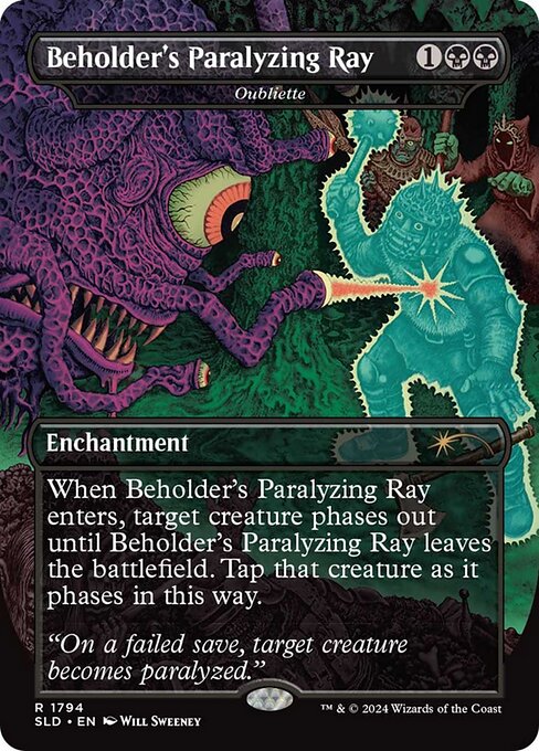 Beholder's Paralyzing Ray - Oubliette - Secret Lair Drop Series