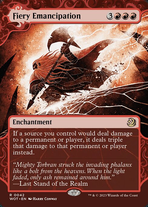 Fiery Emancipation (Foil) - Wilds of Eldraine: Enchanting Tales