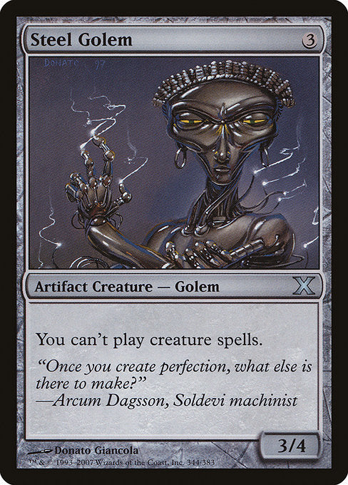 Steel Golem (Foil) - 10th Edition