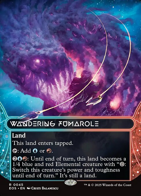 Wandering Fumarole (0045) (Borderless) (Foil) - Edge of Eternities: Stellar Sights