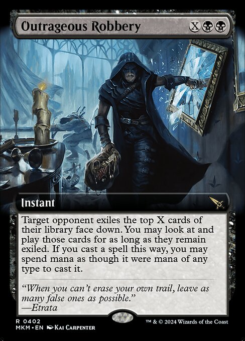 Outrageous Robbery (Extended Art) (Foil) - Murders at Karlov Manor