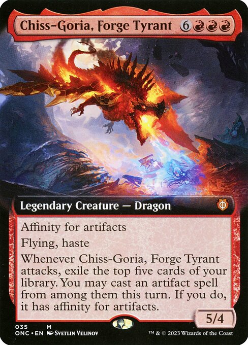 Chiss-Goria, Forge Tyrant (Extended Art) - Commander: Phyrexia: All Will Be One