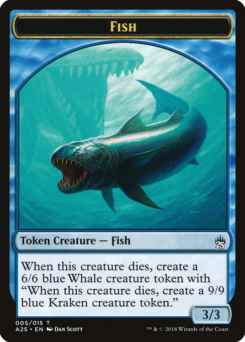 Fish // Kraken Double-Sided Token - Masters 25