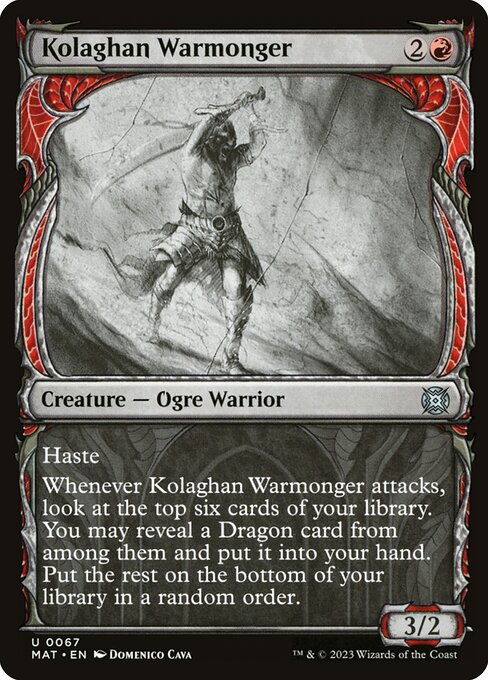 Kolaghan Warmonger (Showcase) (Foil) - March of the Machine: The Aftermath