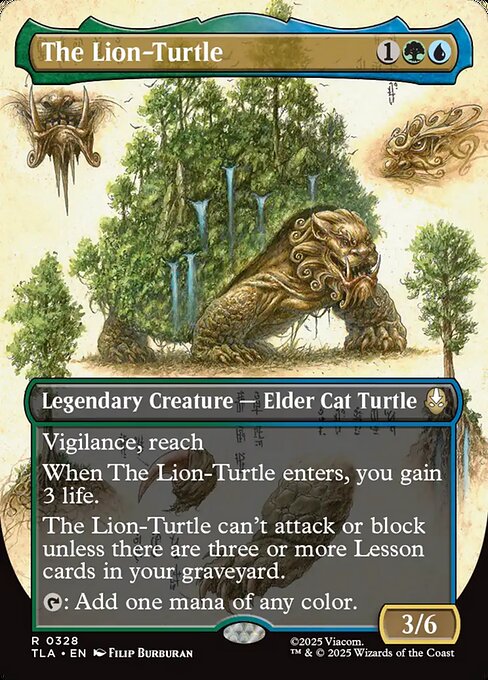 The Lion-Turtle (Borderless) (Foil) - Avatar: The Last Airbender