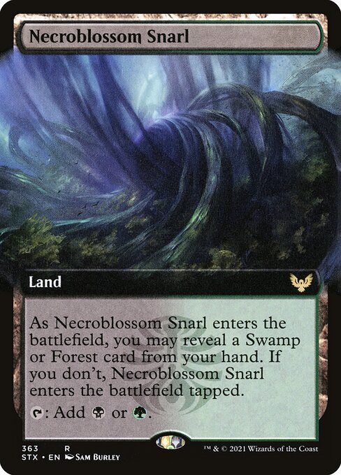 Necroblossom Snarl (Extended Art) (Foil) - Strixhaven: School of Mages