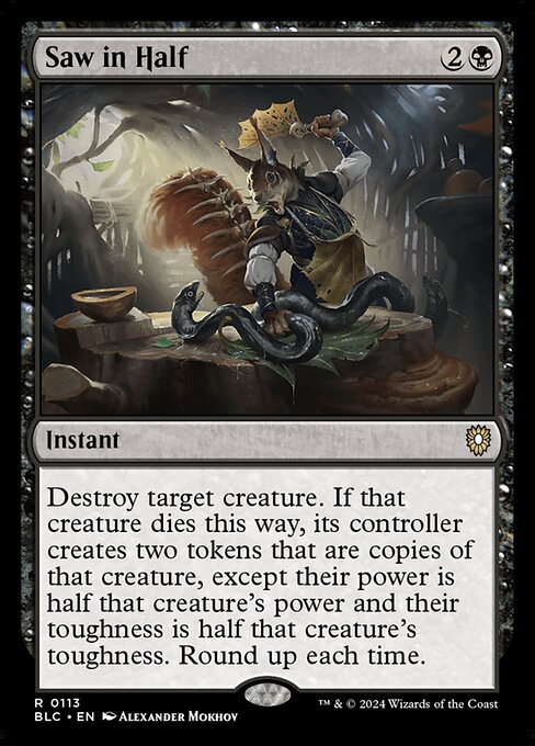 Saw in Half - Commander: Bloomburrow