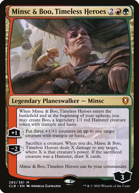 Minsc & Boo, Timeless Heroes (Borderless) (Foil) - Commander Legends: Battle for Baldur's Gate