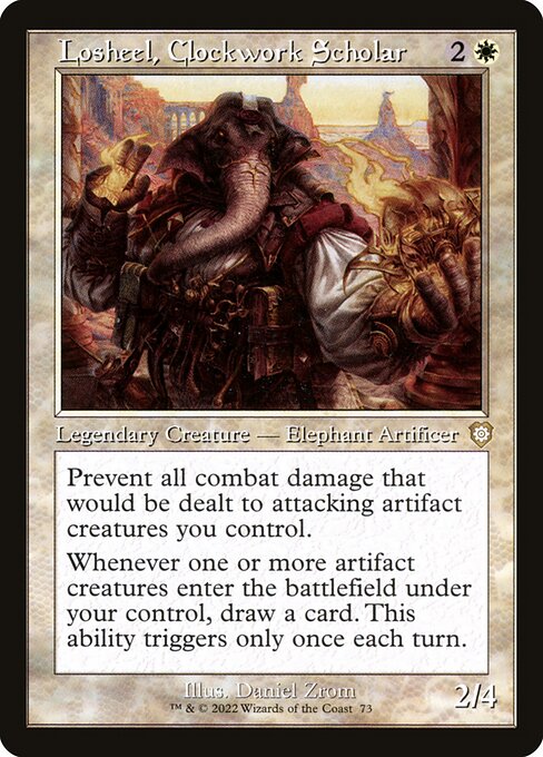 Losheel, Clockwork Scholar (Retro Frame) - Commander: The Brothers' War
