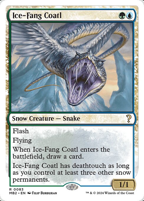 Ice-Fang Coatl (White Border) - Mystery Booster 2