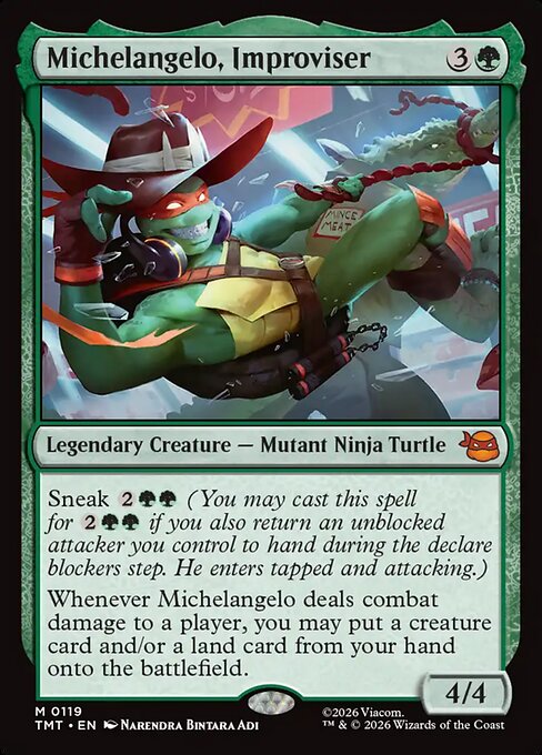 Michelangelo, Improviser (Foil) - Teenage Mutant Ninja Turtles