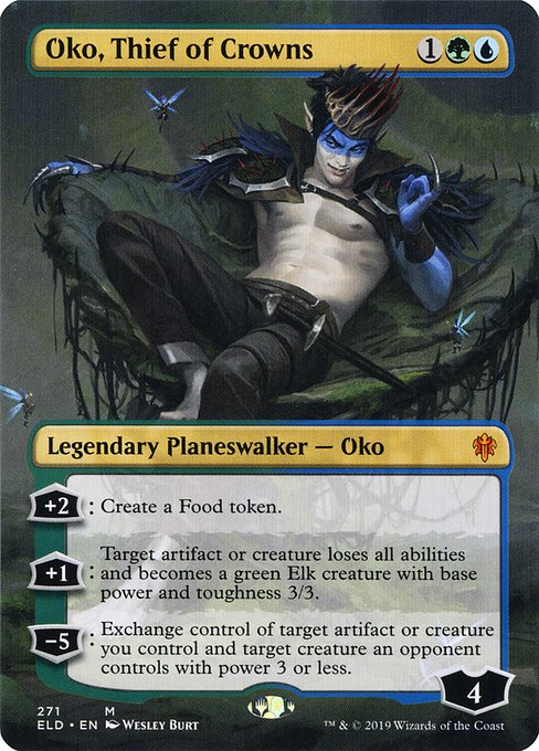 Oko, Thief of Crowns (Borderless) - Throne of Eldraine