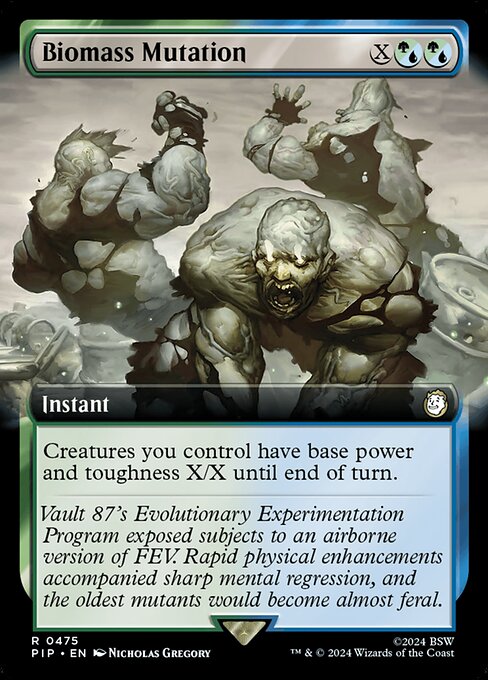 Biomass Mutation (Extended Art) (Foil) - Universes Beyond: Fallout