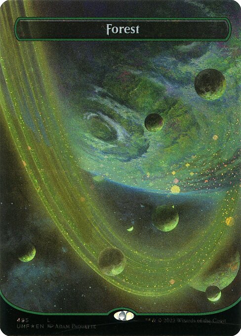 Forest (495) (Borderless) (Galaxy Foil) - Unfinity