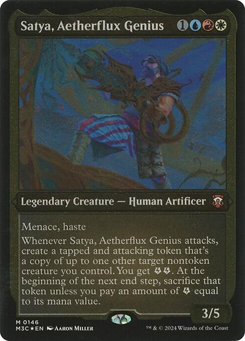 Satya, Aetherflux Genius (Extended Art) (Foil) - Commander: Modern Horizons 3
