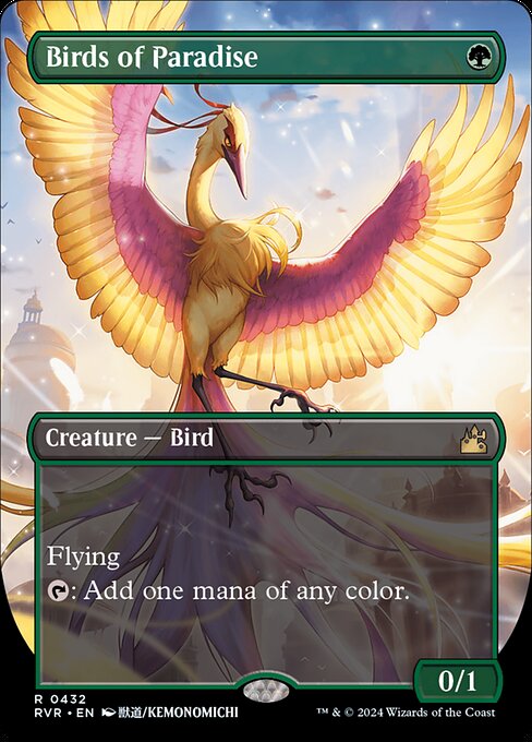 Birds of Paradise (Anime Borderless) - Ravnica Remastered